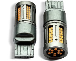 XEOD Lampen set – T20 WY21W LED XTREME Line – Oranje licht canbus – Richtingaanwijzer - Knipperlicht - Verlichting - USA light - 2 stuks