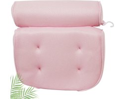 Xerolax Badkussens Voor In Bad - Badkussen - Hoofdsteun Bad - Nekkussen Bad - Antislip - Spa Kussen - Jacuzzi Accessoires - Roze