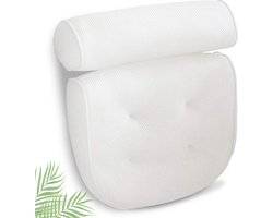 Xerolax Badkussens Voor In Bad - Badkussen - Hoofdsteun Bad - Nekkussen Bad - Antislip - Spa Kussen - Jacuzzi Accessoires - Wit