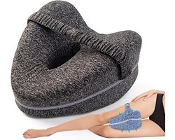 Xerolax Kniekussen - Beenkussen - Orthopedisch - Zijslaapkussen - Voor In Bed - Volwassenen - Orthopedisch Kniekussen - Grijs