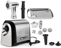Xerolax Vleesmolen - Gehaktmolen - Meat Grinder - Elecktrisch - Machine - Foodprocessor - Meat Mincer - Keukenmixer - Keukenmachine - Zilver - Zwart