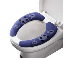 Xerolax Wc Bril Hoes - Toiletbril Cover - Toiletbril - Wc Deksel - Wasbaar - Verwarmde Wc Bril - (Niet Elektrisch) - Zacht - Blauw - Panda