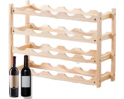 Xerolax Wijnrek Muur - Hangend - Wand - Wandmontage - Metaal - Flessenhouder - 20 Flessen - Wijnglazenhouder - Wijnglazenrek