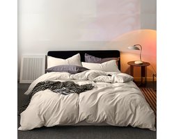 Xerolax Zacht Dekbed - Dekbedovertrek Inclusief 2x Kussensloop - Beddengoed - 240x220cm - Beige