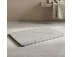 XL Diatoom Steen Badmat - Natuurlijk Sneldrogend - Hygiënisch - Anti Schimmel en Stijlvol 75x45cm