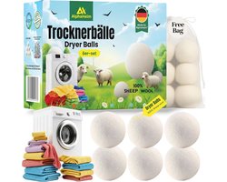 XL Drogerballen Set - 100% Schapenwol - Energiezuinig en Duurzaam - Hypoallergeen - Voor alle Wasgoed