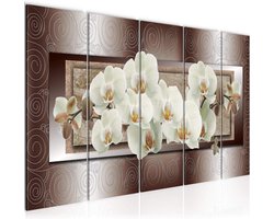 XL Fleurs Orchid ideeën op Fleece Canvas - Moderne Kunst Wanddecoratie voor Woon- en Slaapkamer