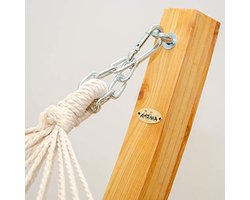 XL Hangmat met Houten Frame voor 2 Personen - Tuin Hammock
