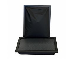 XL Laptray - Laptoptafel - Schootkussen - Extra Groot - Zwart Leerlook - 50x37x7 cm