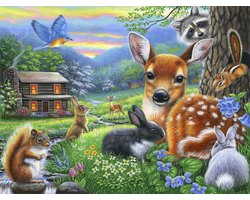 XL Legpuzzel - Voorjaar bij de blokhut - 500 extra grote puzzelstukjes - Sunsout- ouderen - slechtziende