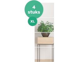 XL Plakspiegel 30x50 - 4 stuks - Zelfklevende - Plakspiegels - Hollywood make up spiegel - Deur - Spiegel - Folie - Badkamer - Grote - Sticker - Pas - Wand - Spiegel