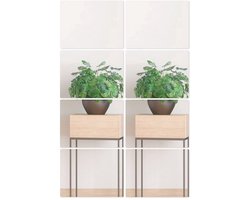 XL Plakspiegel 30x50 - 8 stuks - Rechthoek - Zelfklevende - Plakspiegels - Hollywood make up spiegel - Deur - Spiegel - Folie - Badkamer - Grote - Sticker - Pas - Wand - Spiegel