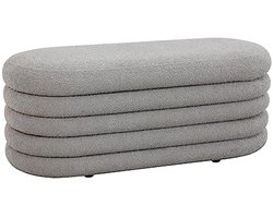 XL poef met opbergruimte in lichtgrijs - veelzijdige zitbank en ottomaanse hoezen