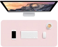 XL PU-Leren Bureaumat – Waterdicht - Antislip & Ultradun - 75x37 Cm - Roze