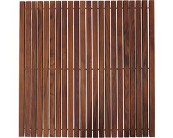 XL Vierkante Spa Douchemat van Massief Teak Hout - Geolied, 30" x 30"