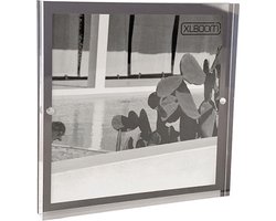 XLBoom Acrylic Magnetic Fotolijst 18x18cm Dark Grey - magnetische minimalistische fotolijst in acryl transparant donkergrijs - design fotokader