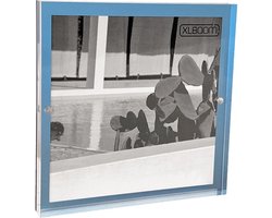 XLBoom Acrylic Magnetic Fotolijst 18x18cm Sky Blue - magnetische minimalistische fotolijst in acryl transparant blauw - design fotokader
