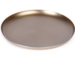 XLBoom Bao Tray Small Ø 25 cm Soft Black - Design serveerschaal van roestvrij staal - Verkrijgbaar in Soft Black | Matt Black | Soft Copper | Red | Green - Luxe dienblad voor tafel & interieur