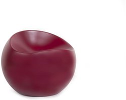 XLBoom Bordeaux Mat Ball Chair - Loungebank - Gerecycleerd ABS - 55 × 55 × 50 cm