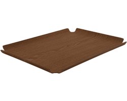XLBoom Deck Tray 60x45cm Walnoot – Houten serveer- en display tray – Verkrijgbaar in Oak | Walnut | Black – Design dienblad met antislip & stapelbaar