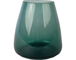 XLBoom Dim Smooth Small Vaas - Glas - Voor Binnen - Groen - 15×15×16,5cm