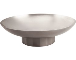 XLBoom Doric Bowl Large Soft Black - Schaal op voet in stainless steel - Belgisch design ontworpen door PaulinePlusLuis