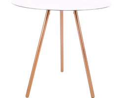 XLBoom Elle Bijzettafel Hoog - Wit - Aluminium - 45 × 45 × 50 cm