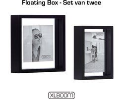 XLBoom Floating Box Set - 13x18 & 20x20 cm - Belgisch Design Fotolijsten - Zwart - Houten Floating Frame