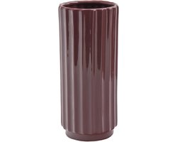XLBoom Ikon Vaas - Keramiek - Voor Binnen - Wijnrood - 10,5×10,5×23cm