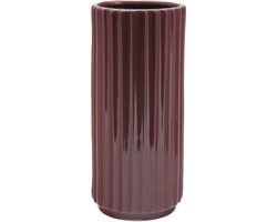 XLBoom Ikon Vaas - Keramiek - Voor Binnen - Wijnrood - 15×15×33cm