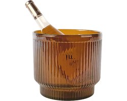 XLBoom Lima Schaal Large - Rond - Glas - Amber - Ø 21 cm