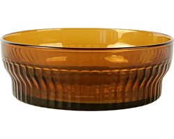 XLBoom Lima Schaal Medium - Rond - Glas - Amber - Ø 18 cm