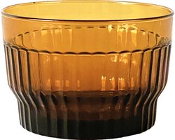 XLBoom Lima Schaal Small - Rond - Glas - Amber - Ø 12 cm