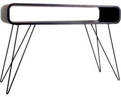 XLBoom Metro Consoletafel - in Hout - Zwart - 120 × 40 × 80,5 cm