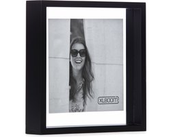 XLBoom Square Floating Box Fotolijst - In Hout - Zwart - Fotoformaat 25x25cm