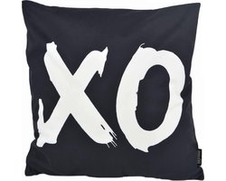 XO XO Black Kussenhoes | Katoen / Polyester | 45 x 45 cm | Zwart/Wit