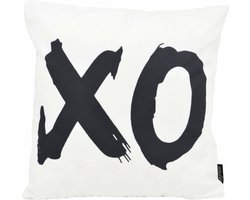 XO XO White Kussenhoes | Katoen / Polyester | 45 x 45 cm | Zwart/Wit