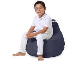 Xoft Living - Kids Pear - Zitzak - Donker Blauw - Waterafstotend - Kinderstoel