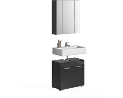 xonox.home badkamermeubel Linus zwart imitatie 60x182x34 cm