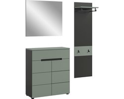 xonox.home Canu garderobecombinatie (B/H/D: 140x190x37 cm) in Smoke Green-imitatie