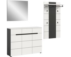 xonox.home Canu garderobecombinatie (B/H/D: 175x190x37 cm) in wit imitatie