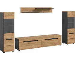 xonox.home Canu wooncombinatie (B/H/D: 272x141x33 cm) in Artisan-imitatie
