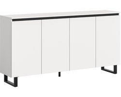 xonox.home Tomasa dressoir B/H/D: 160x84x36 cm in wit melamine en zwart