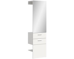 xonox.home Wandpaneel Vaga wit melamine imitatie 52 x 190 x 36 cm