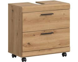 xonox.home Wastafelonderkast op wieltjes Scout Artisan eiken imitatie B/H/D: 60x60x34 cm