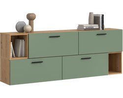 xonox.home wooncombinatie The One Artisan Oak imitatie/ Smoke Green imitatie B/H/D: 176x97x34 cm
