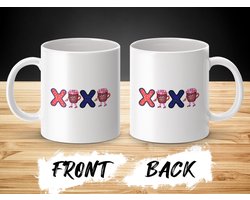 XOXO Koffie Mok, Liefde en Knuffels Mok, Leuke Koffie Mok, Cadeau Idee Mok, Gepersonaliseerde Mok, Valentijnsdag Mok