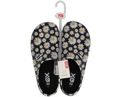 XQ Tuinklomp dames - zwart margriet - rubber - maat 38