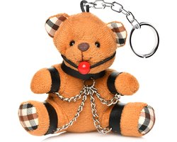 XR Brands AH118 - Gagged Teddy Bear Keychain - Brown