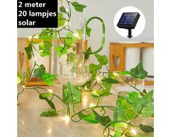Xtraworks-LED lamp op zonne solar light string tweekleurig esdoornblad 2 meter 20 lampjes